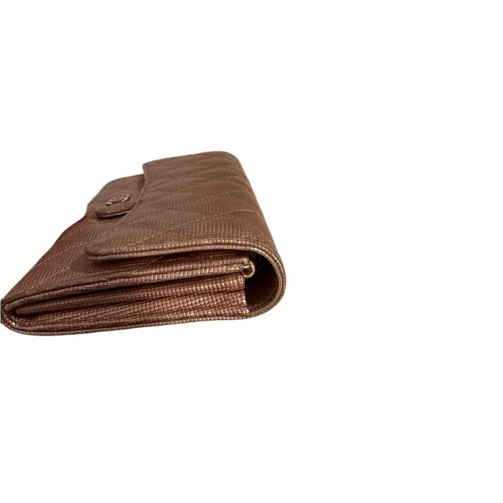 Chanel Brown Quilted Wallet Timeless Design